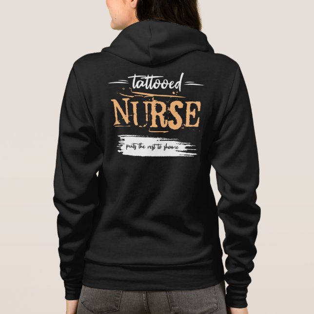 Veste À Capuche Une infirmière tatouée met le reste dans la honte. (Dos)