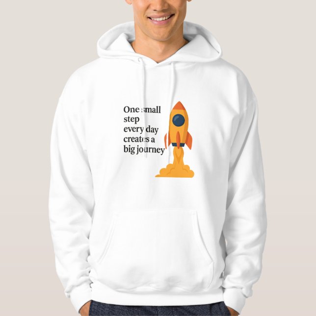 Veste À Capuche Une petite étape - Motivation (Devant)