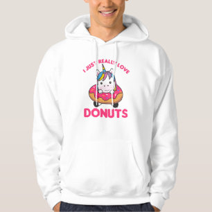 Veste À Capuche Unicorn Lots Donuts Les licornes sont roses