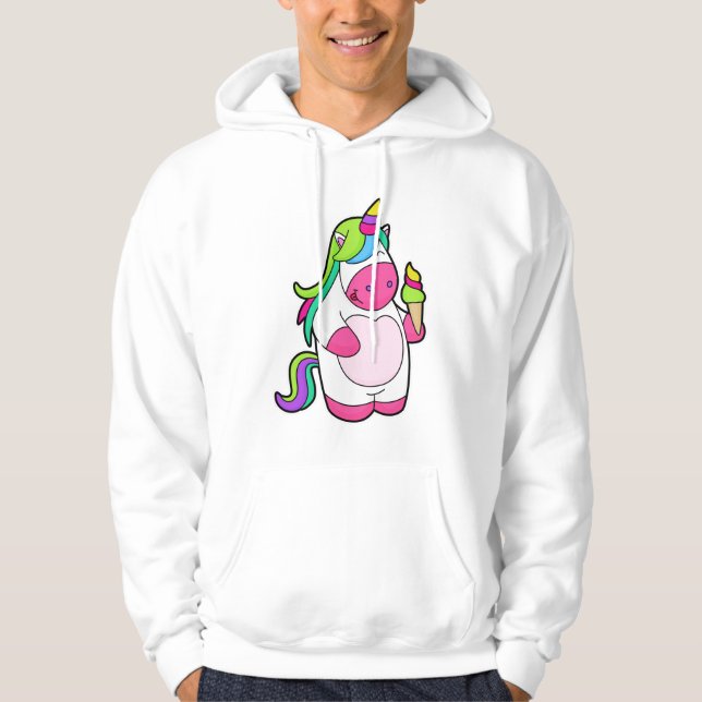 Veste À Capuche Unicorne avec gaufre Glace (Devant)
