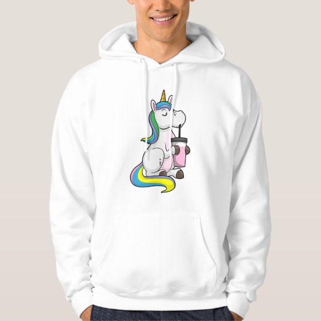 Veste À Capuche Unicorne avec thé bulle (Devant)