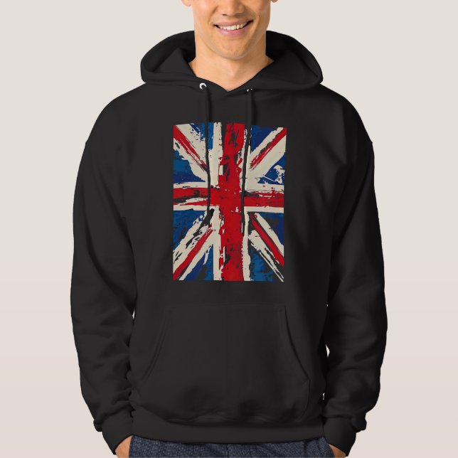 Veste À Capuche Union Jack britannique Angleterre Royaume-Uni Bros (Devant)