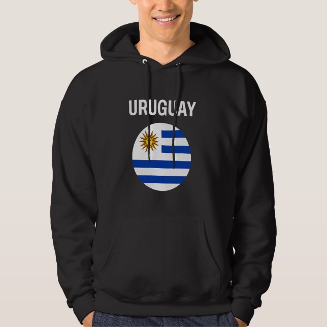 Veste À Capuche Uruguay Drapeau moderne (Devant)