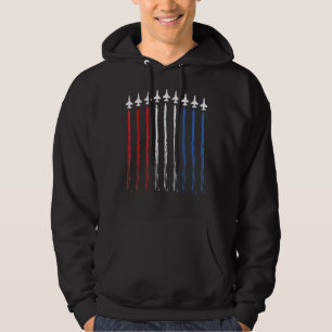Veste À Capuche US American Flag Fighter Jet Con 4 juillet