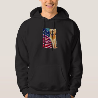 Veste À Capuche US Flag Golden Retriever Dog Pet American Patrioti