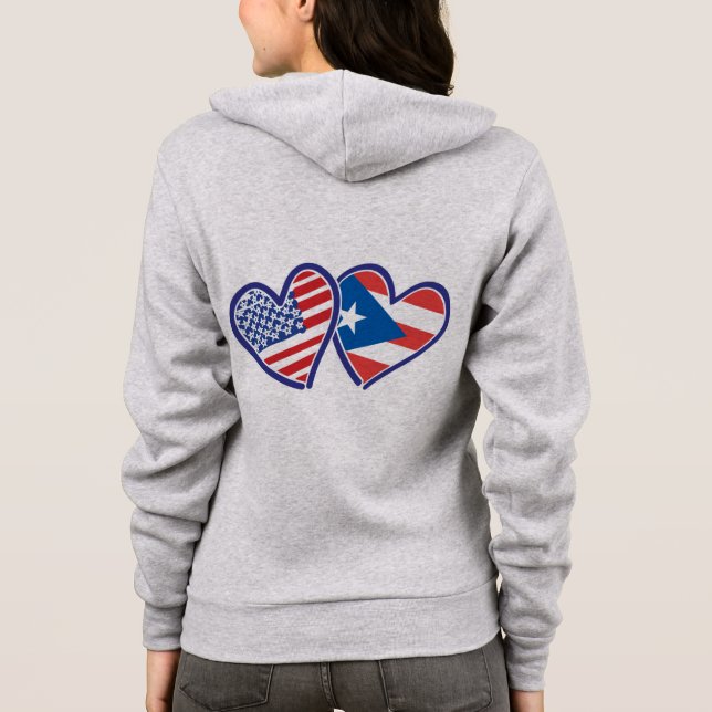 VESTE À CAPUCHE USA-PUERTO-RICO (Dos)