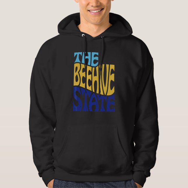 Veste À Capuche Utah Ut Us State Shape Motto (Devant)