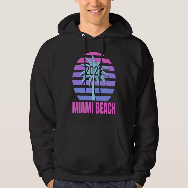 Veste À Capuche Vacances à Miami Beach 2023 (Devant)