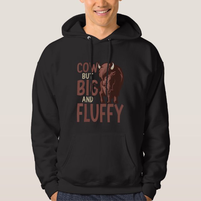 Veste À Capuche Vache Mais Bison De Buffle Gros Et Fluffeux (Devant)