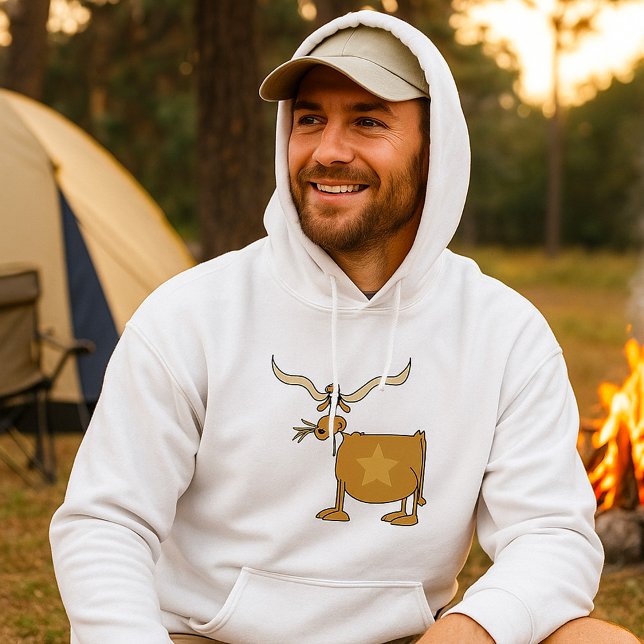 Veste À Capuche Vache Texas Longhorn avec étoile (Créateur téléchargé)