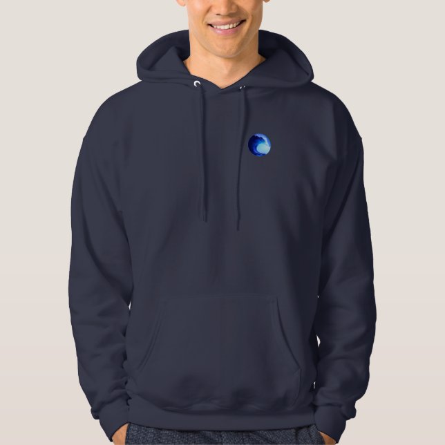 Veste À Capuche Vague bleue de style surf (Devant)