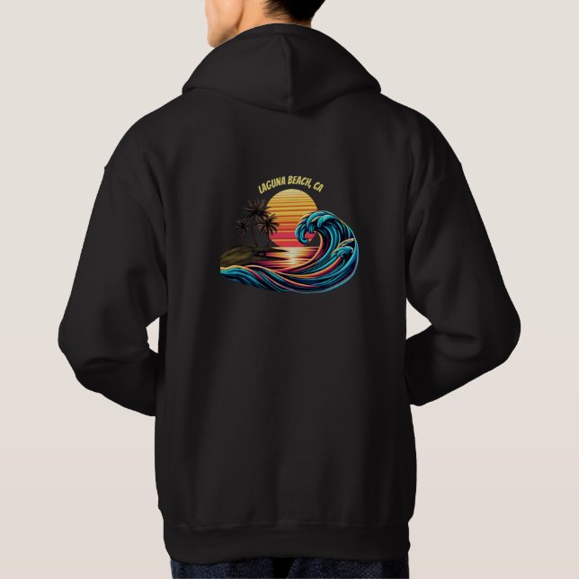 Veste À Capuche Vague de Surf rétro Sunset (Dos)