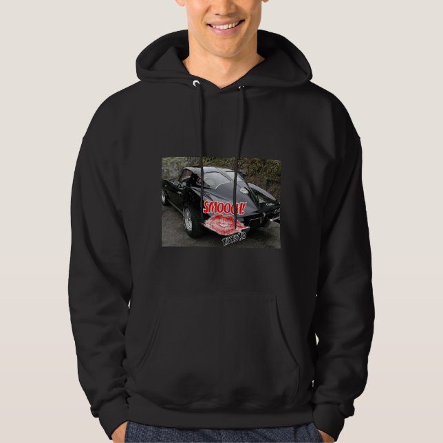Veste À Capuche Valentine Black Split Fenêtre Corvette Classic (Devant)