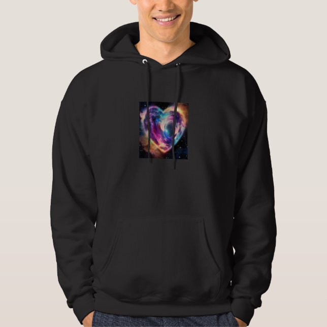 Veste À Capuche Valentine's Day Love Heart Galaxy Girlfriend Fianc (Devant)