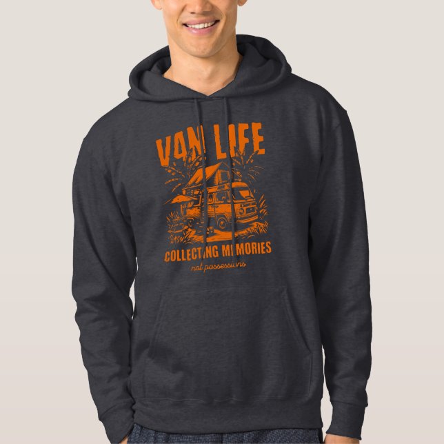 Veste À Capuche Van Life Adventure Collecter des souvenirs (Devant)
