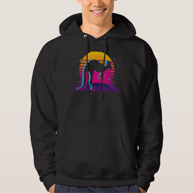 Veste À Capuche Vaporwave rétro Kangaroo (Devant)