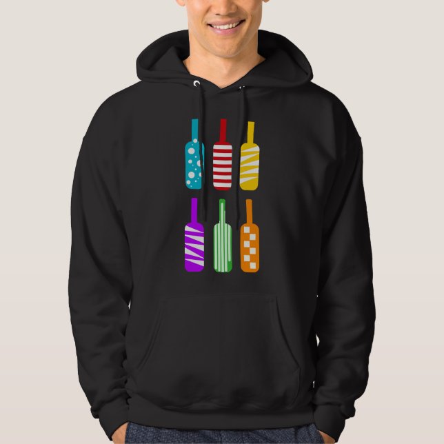 Veste À Capuche Vecteur de bouteilles de vin (Devant)