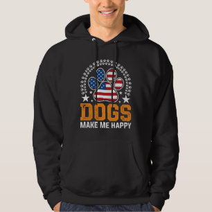 Veste À Capuche Vecteur d'empreinte de patte de chien patriotique