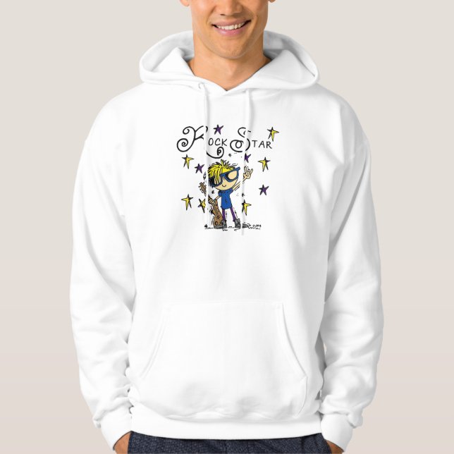 Veste À Capuche Vedette du rock blonde de garçon (Devant)