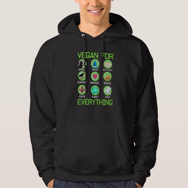 Veste À Capuche Végan Pour Tout Végan Fier  4 (Devant)