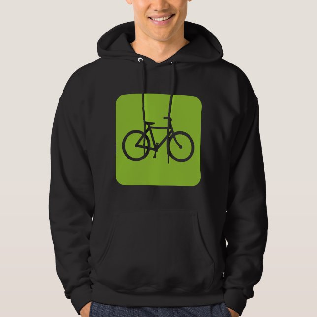 Veste À Capuche Vélo - Martian Green (Devant)