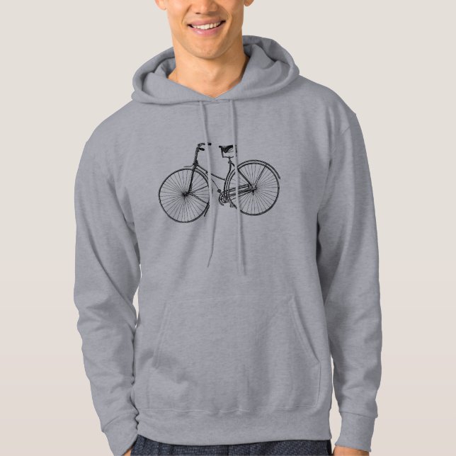 Veste À Capuche Vélo vintage - Noir (Devant)