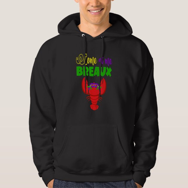 Veste À Capuche Venez Au Me Breaux Classique Crawfish Avec Masque  (Devant)