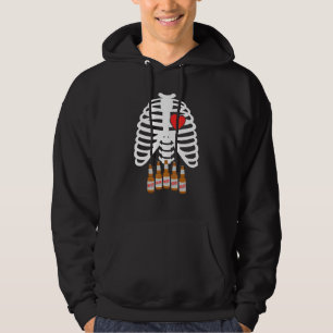 Veste À Capuche Verre à bière à cage thoracique de squelette de ra