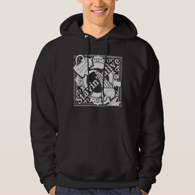 Veste À Capuche Versez le café ! blanc (Devant)