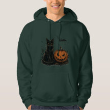 Veste à capuche verte Halloween vintage