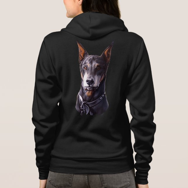 Veste À Capuche Veste Doberman femme Doberman Pinscher Veste (Dos)
