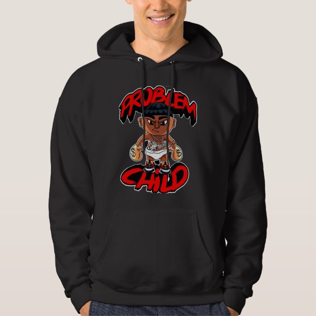 Veste À Capuche Vêtement de rue urbain à capuche Problem Child  (Devant)