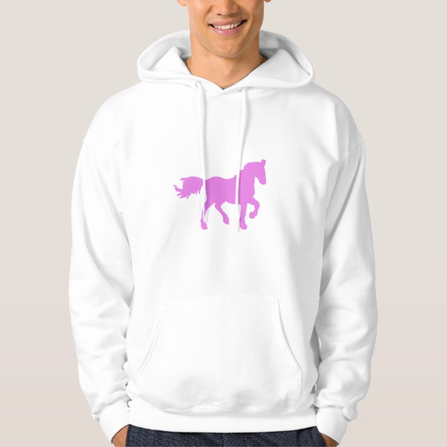 Veste À Capuche Vêtements avec enseigne de cheval rose – Idée de c (Devant)
