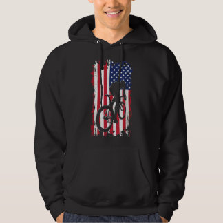 Veste À Capuche Vêtements cyclistes américains Flag Road - Cyclin