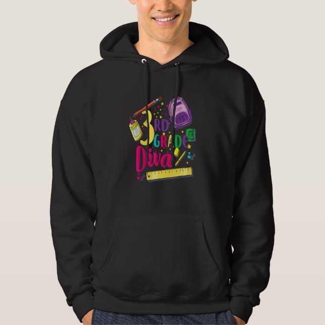 Veste À Capuche Vêtements de fille de diva de 3e année pour le pre (Devant)
