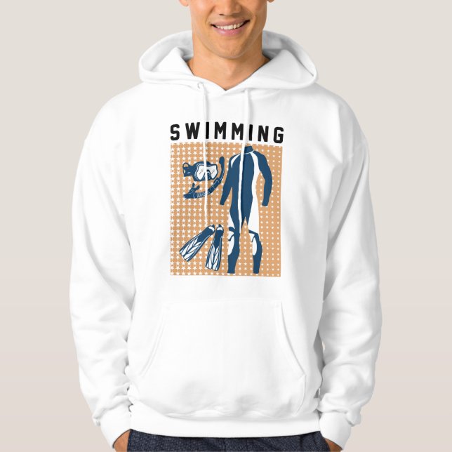Veste À Capuche Vêtements de natation et lunettes (Devant)