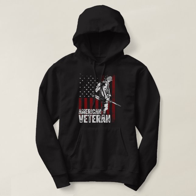 Veste À Capuche Vétéran américain 33 (Design devant)