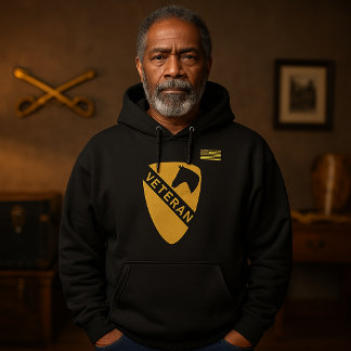 Veste À Capuche Vétéran de la 1re division de cavalerie - Noir