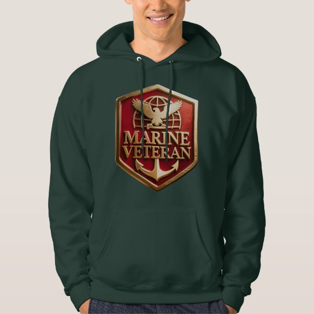 Veste À Capuche Vétéran du Corps des Marines (Devant)