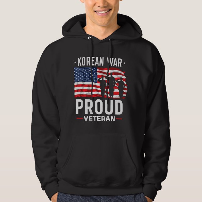 Veste À Capuche Vétéran masculin de la guerre de Corée (Devant)