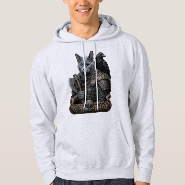 Veste À Capuche Vétéran Russian Blue Odin’s Cat (Devant)