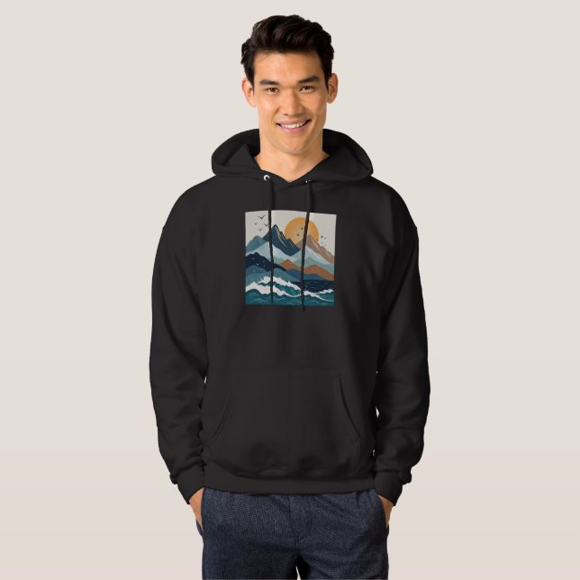 Veste À Capuche Vibe océanique (Devant entier)