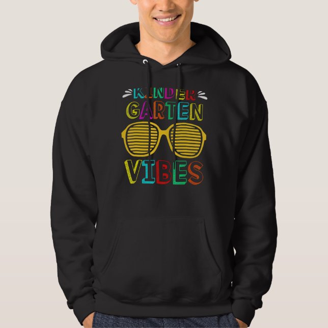 Veste À Capuche Vibes De Jardin D'Enfants Premier Jour De Retour À (Devant)