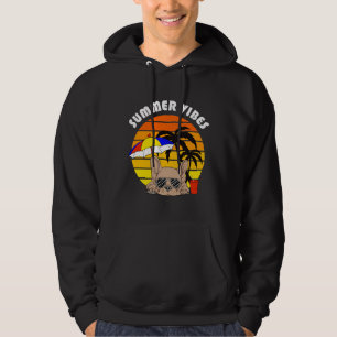 Veste À Capuche Vibes d'été de Bulldog français rétro