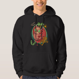 Veste À Capuche Vibes d'été Fruits tropicaux Animal Fruit Sloth Wa