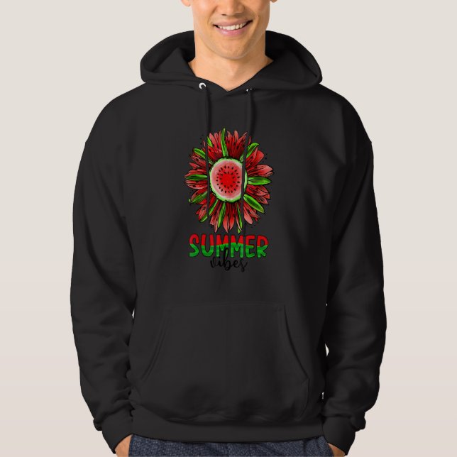 Veste À Capuche Vibes d'été Pastèque Tournesol (Devant)