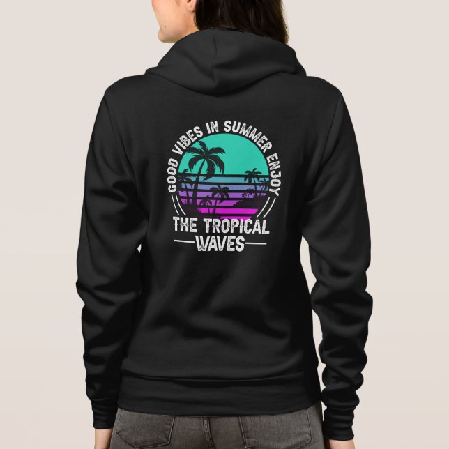 Veste À Capuche Vibes d'été tropical-82646 (Dos)