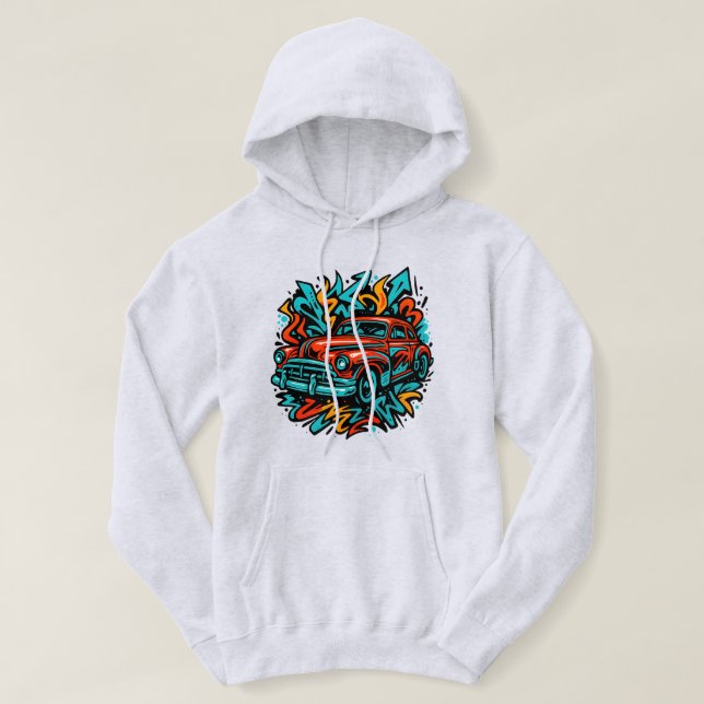 Veste À Capuche Vibes Graffiti Rétro (Design devant)