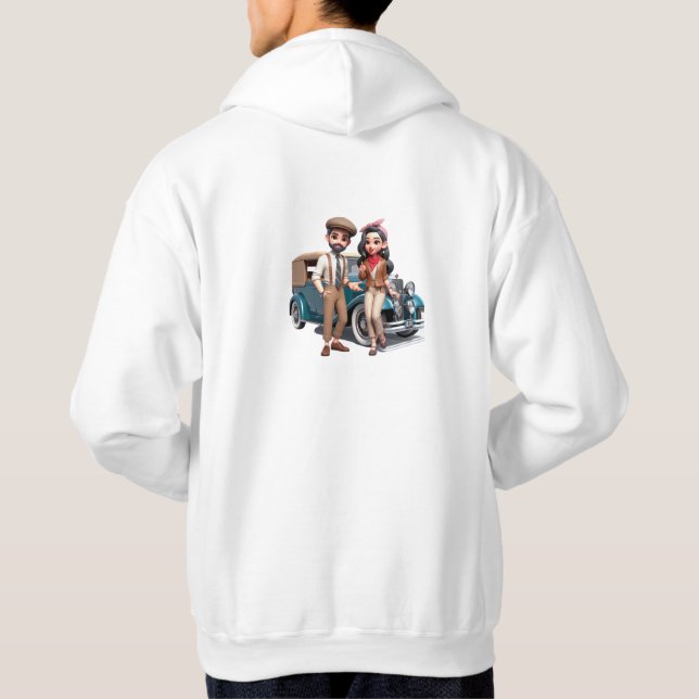 Veste À Capuche Vibes rétro avec une touche fraîche (Dos)