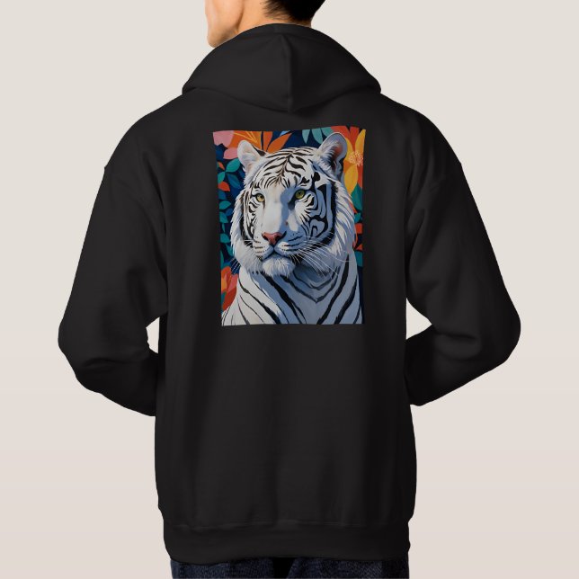 Veste À Capuche Vibrant tigre blanc (Dos)